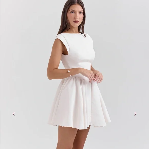 HOUSE OF CB Enchant White Open Back Mini Dress